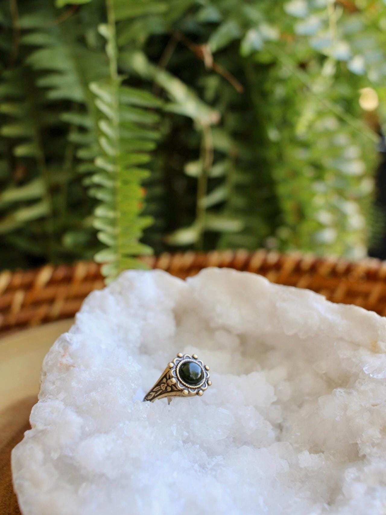 Jade Adjustable Gemstone Ring