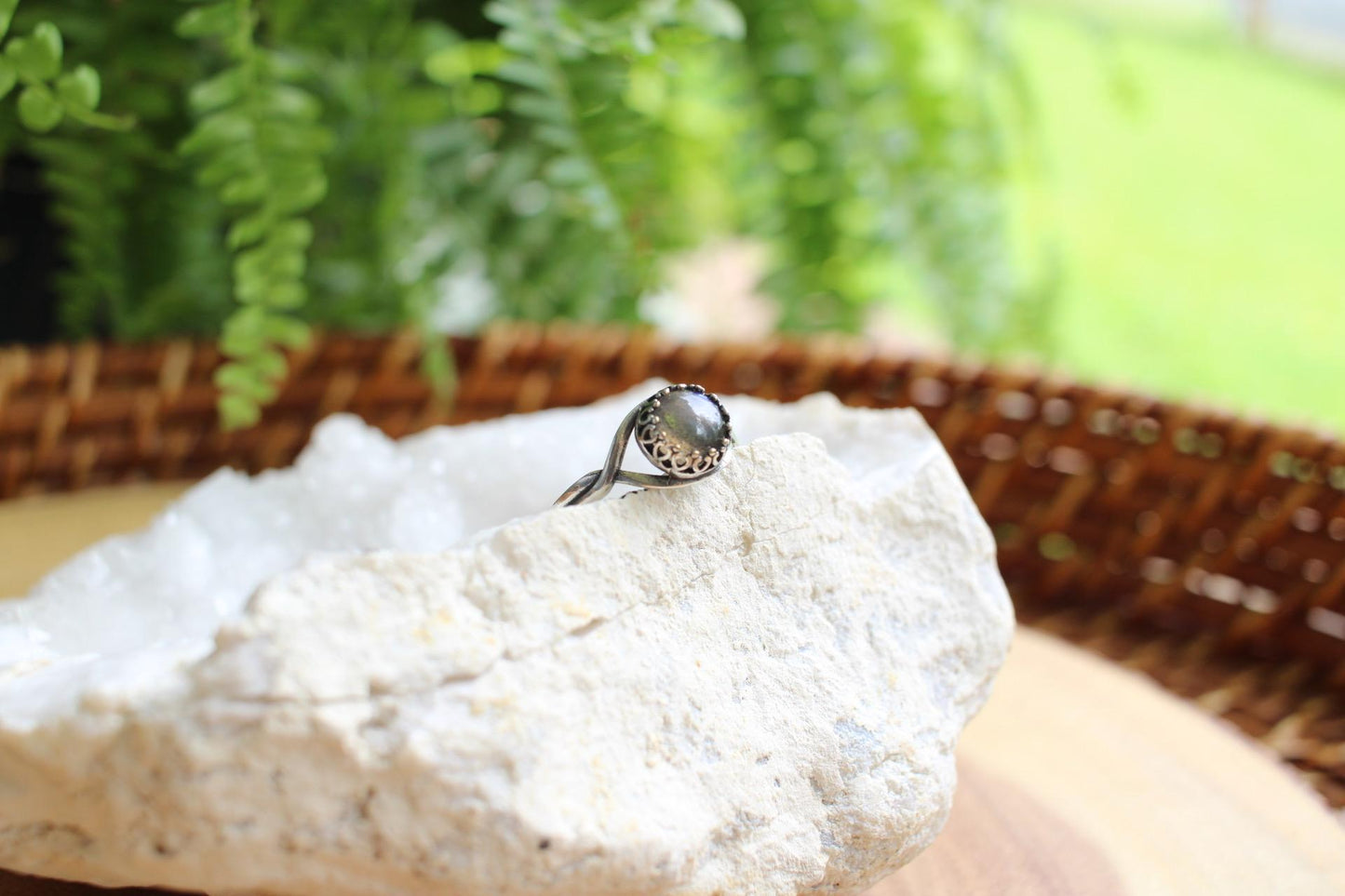 Labradorite Adjustable Boho Ring