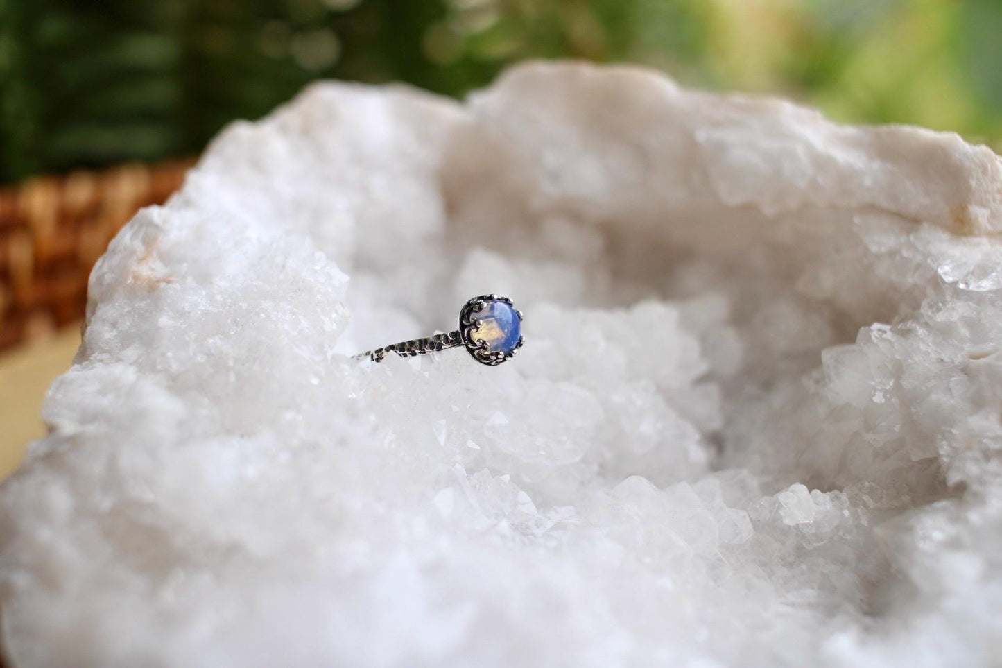 Opalite Dainty Minimalist Stacking Ring