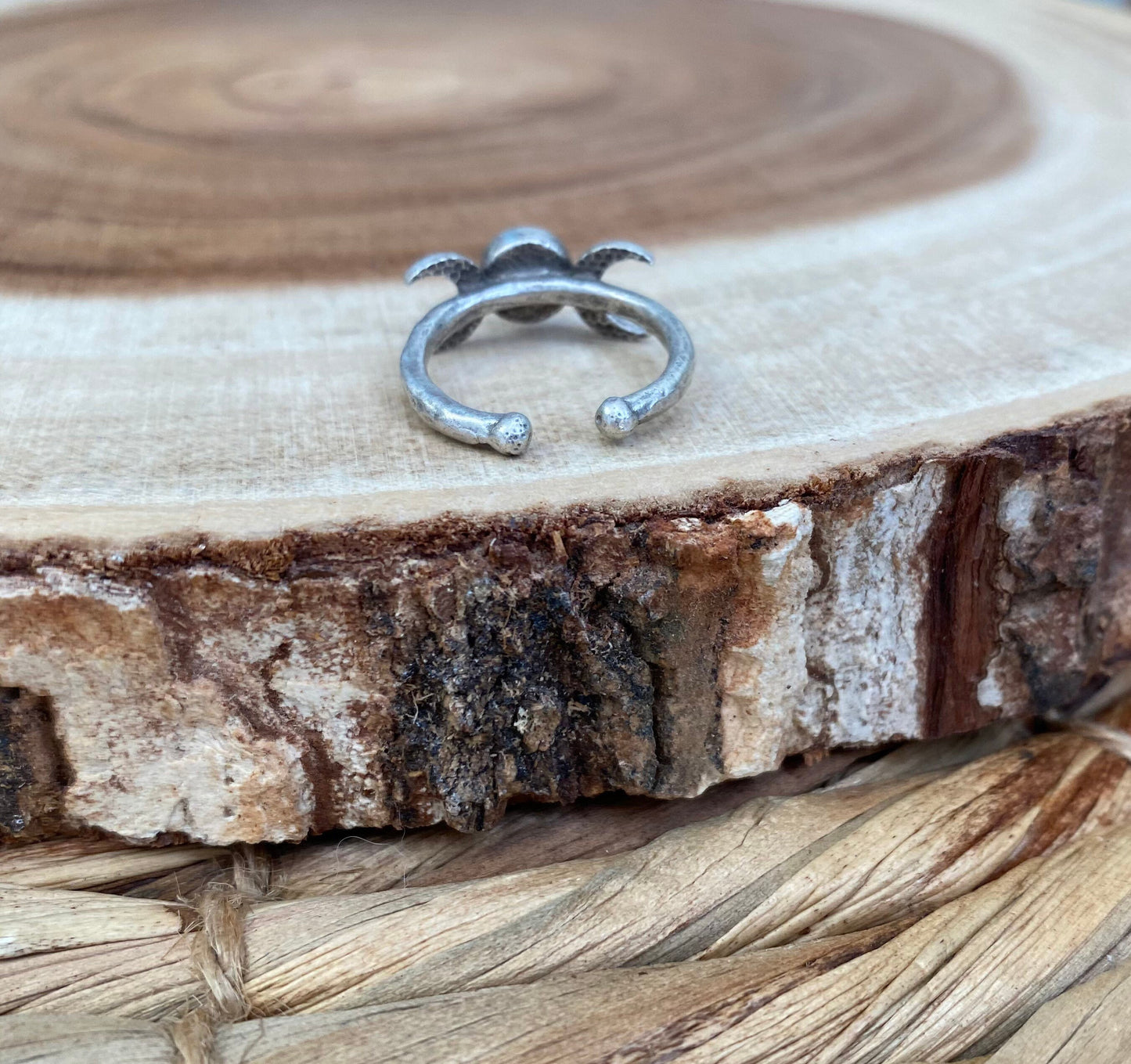 Pyrite Triple Moon Gemstone Ring