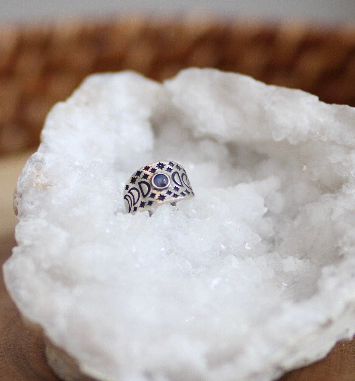 Moonstone Moon Phases Ring