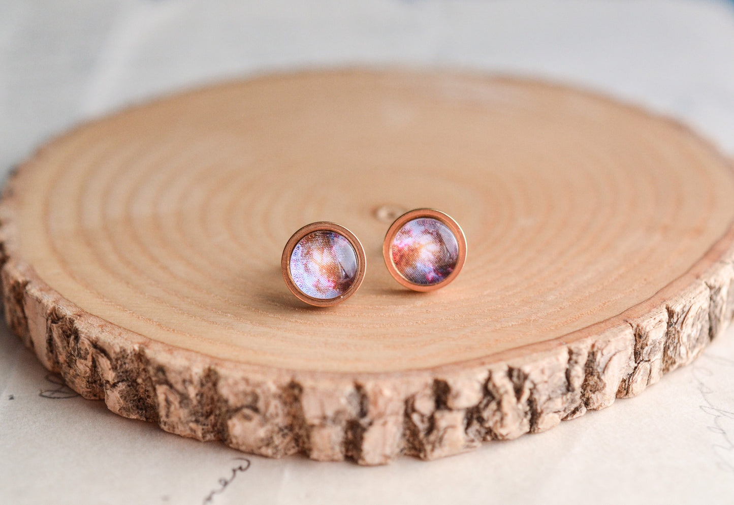 Dainty Galaxy Stud Earrings