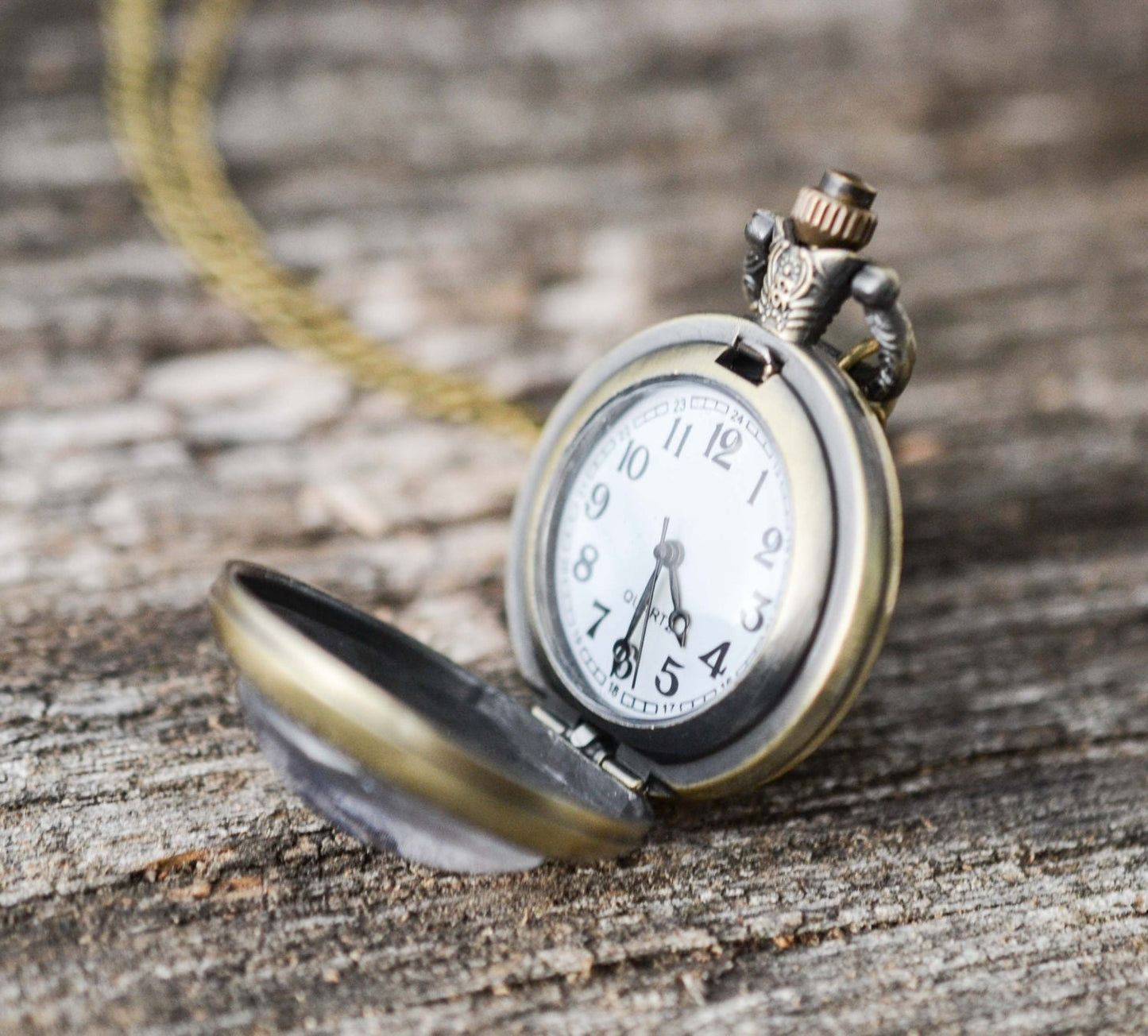Moon Pocket Watch Necklace