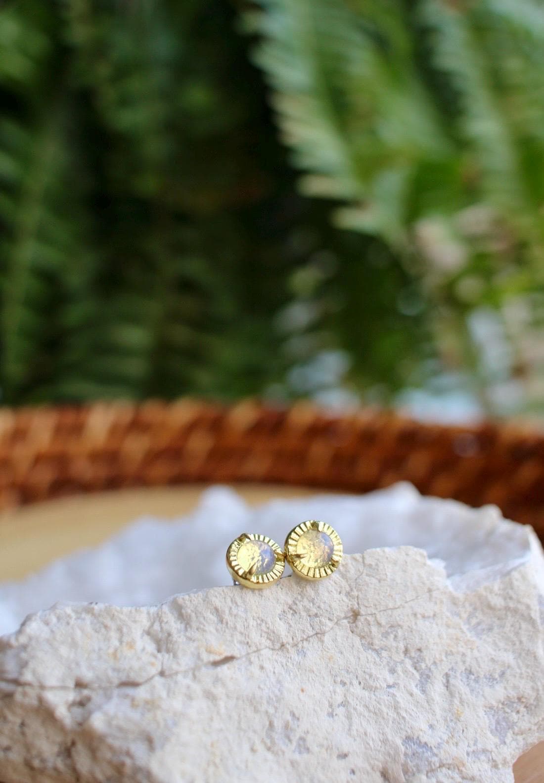 Dainty Opalite Stud Earrings