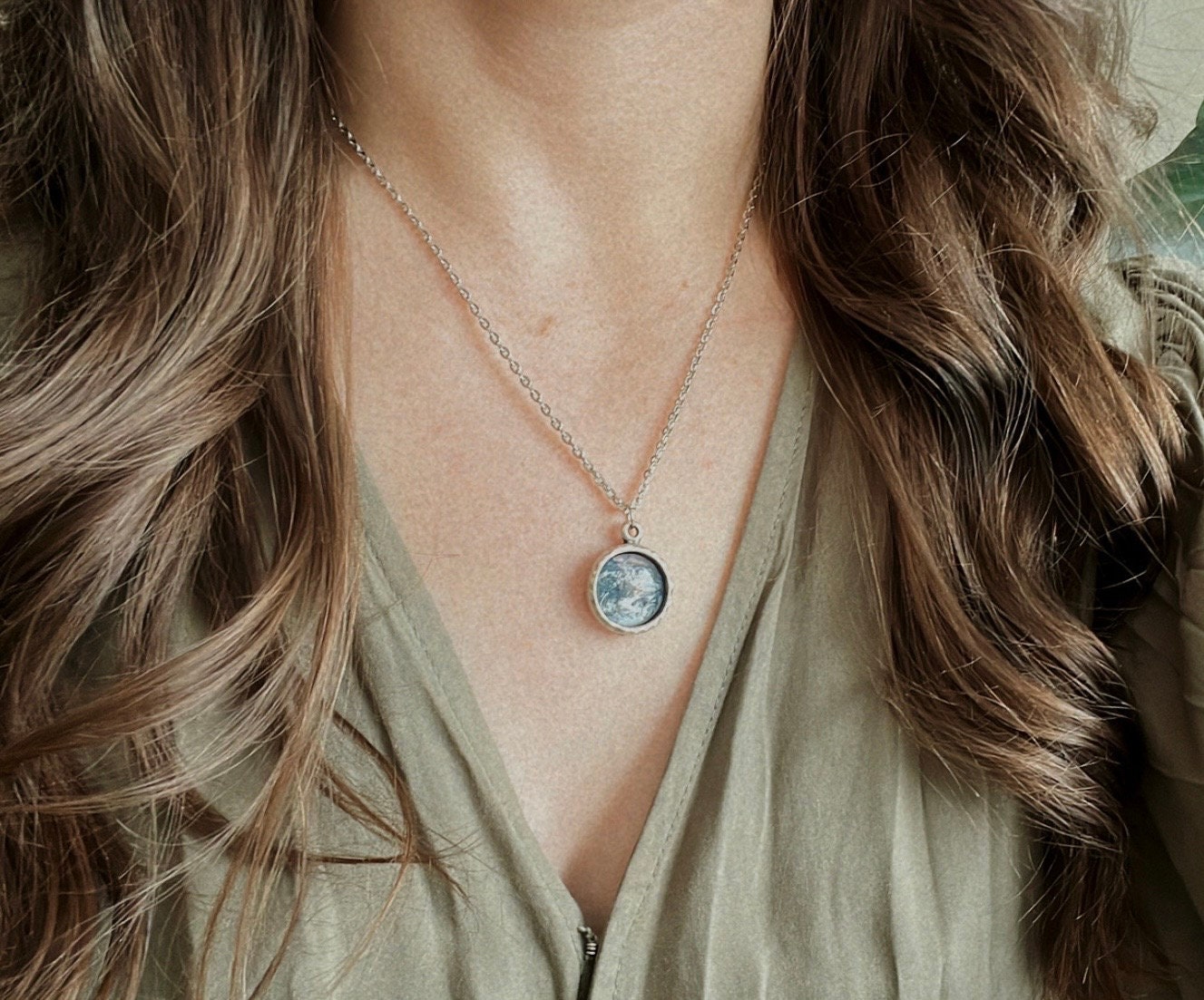 Earth Pendant Necklace