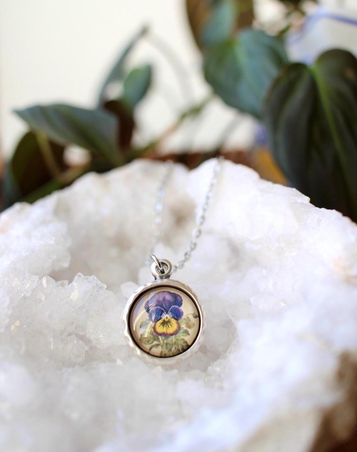 Pansy Pendant Necklace