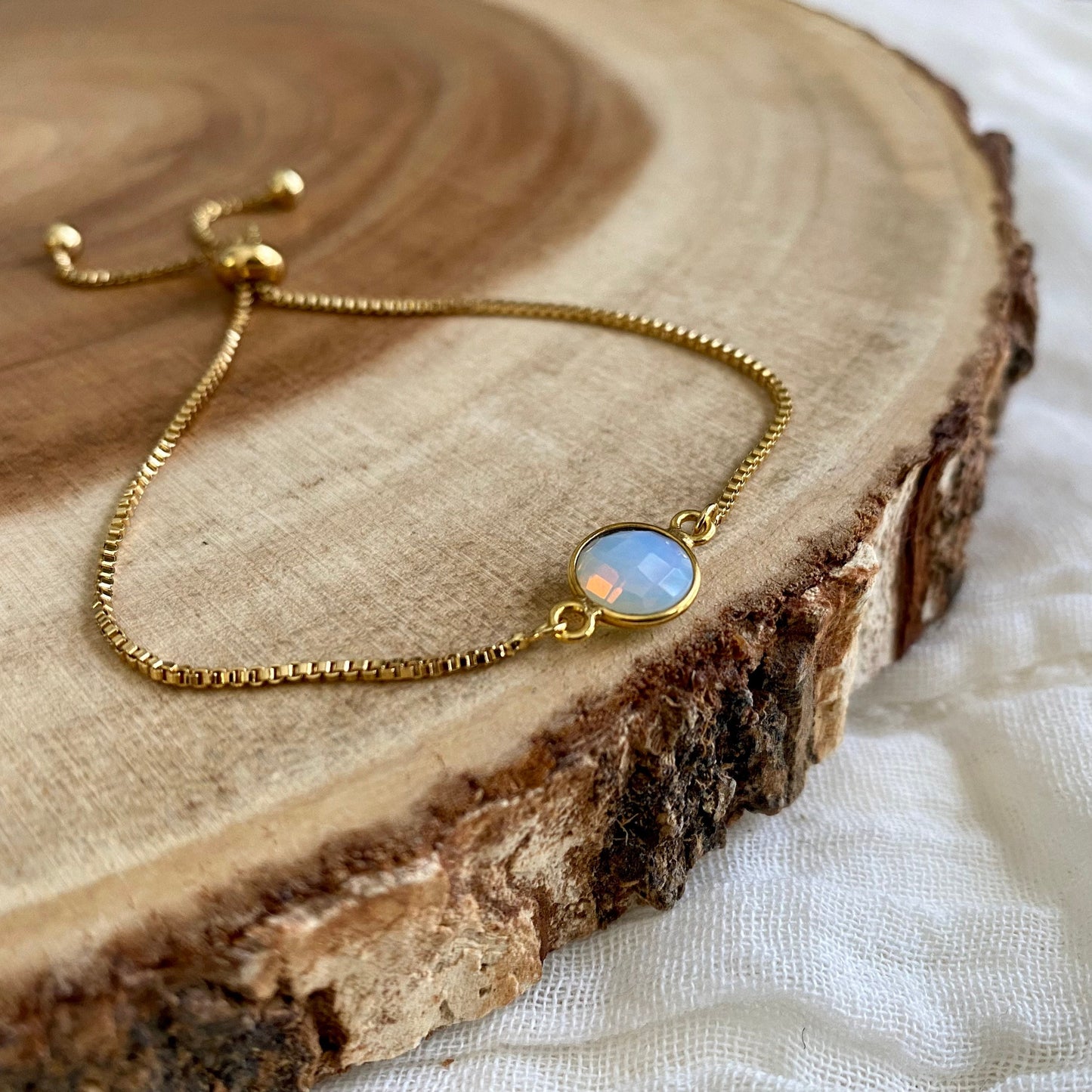 Opalite Gold Minimalist Bracelet