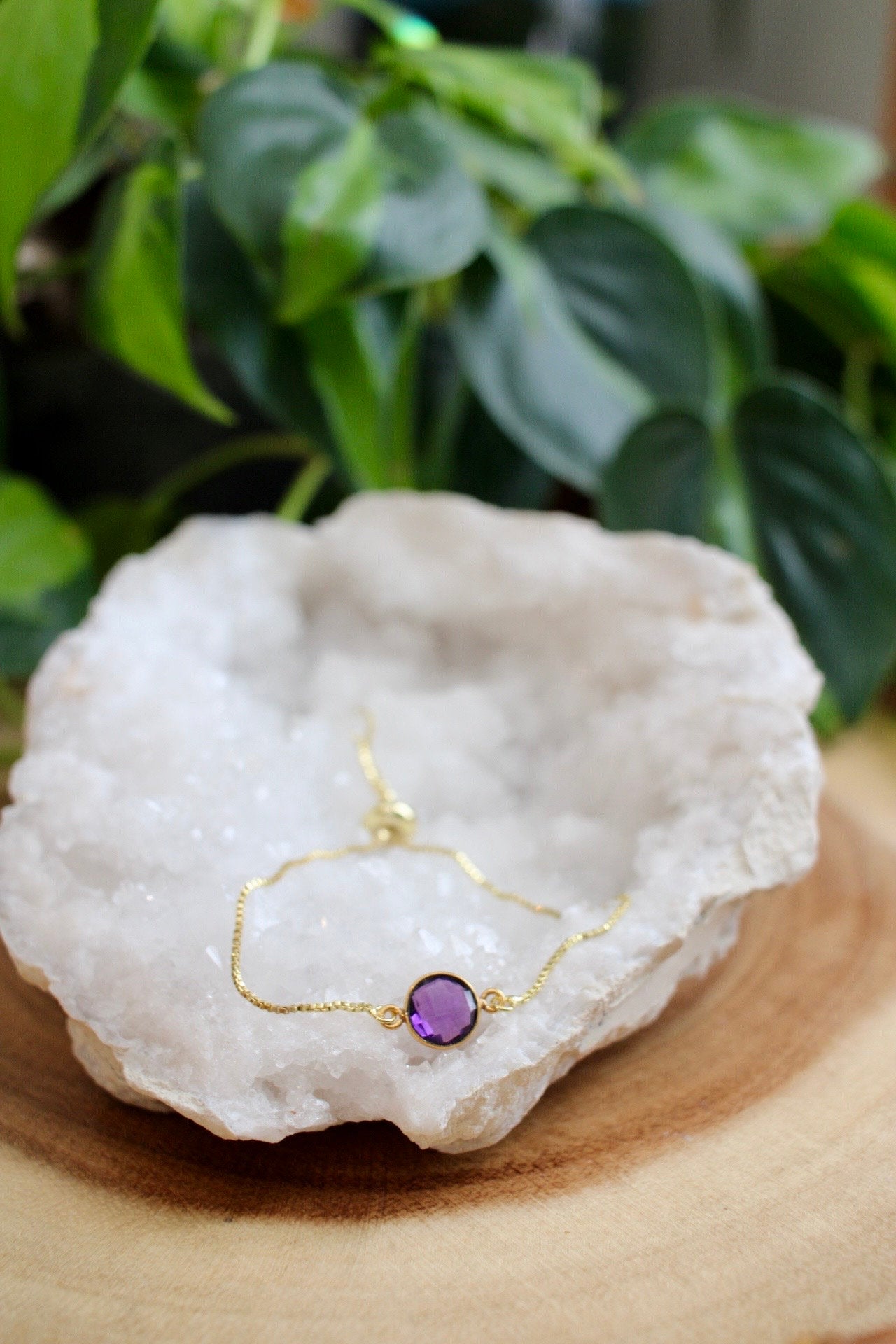 Gold Amethyst Bracelet