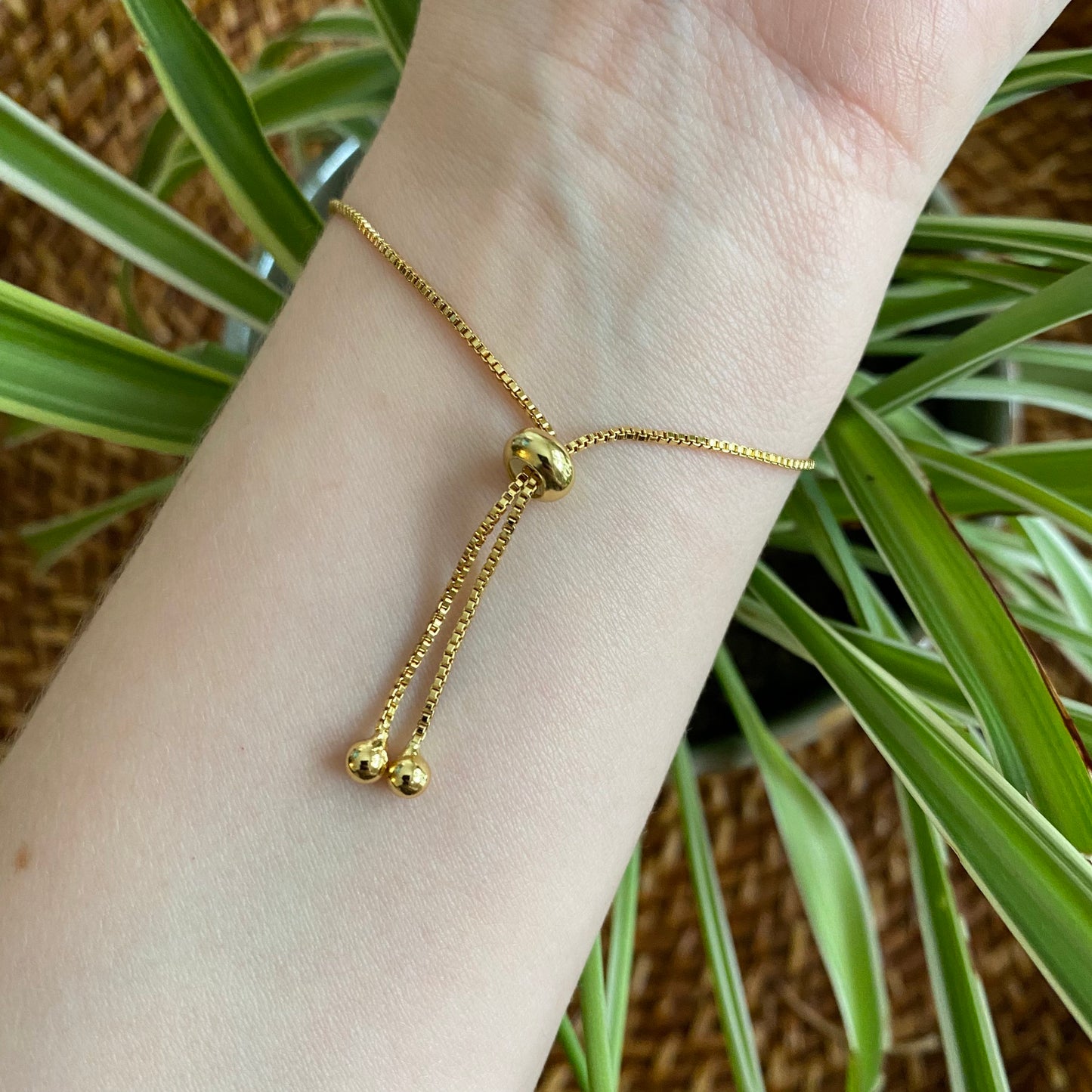Gold Labradorite Adjustable Bracelet