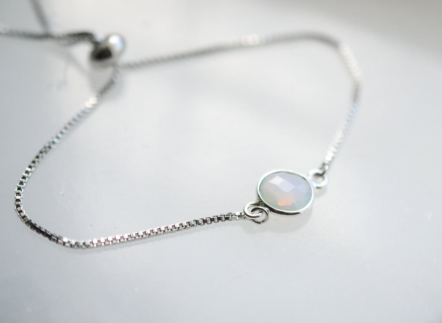 Dainty Opalite Silver Bracelet