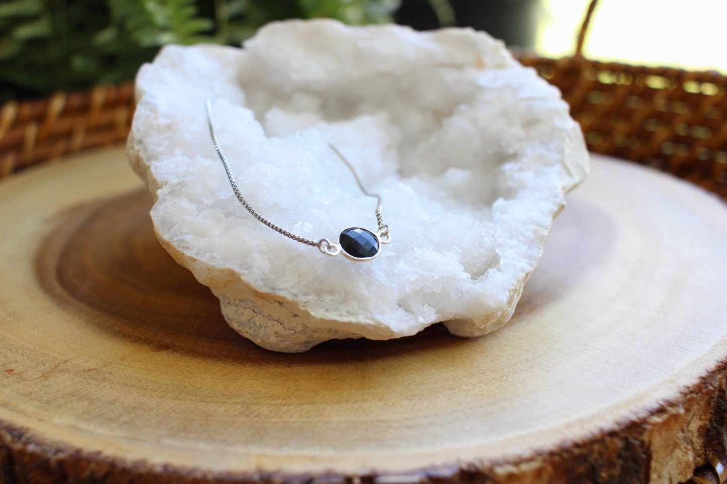 Black Onyx Silver Bracelet