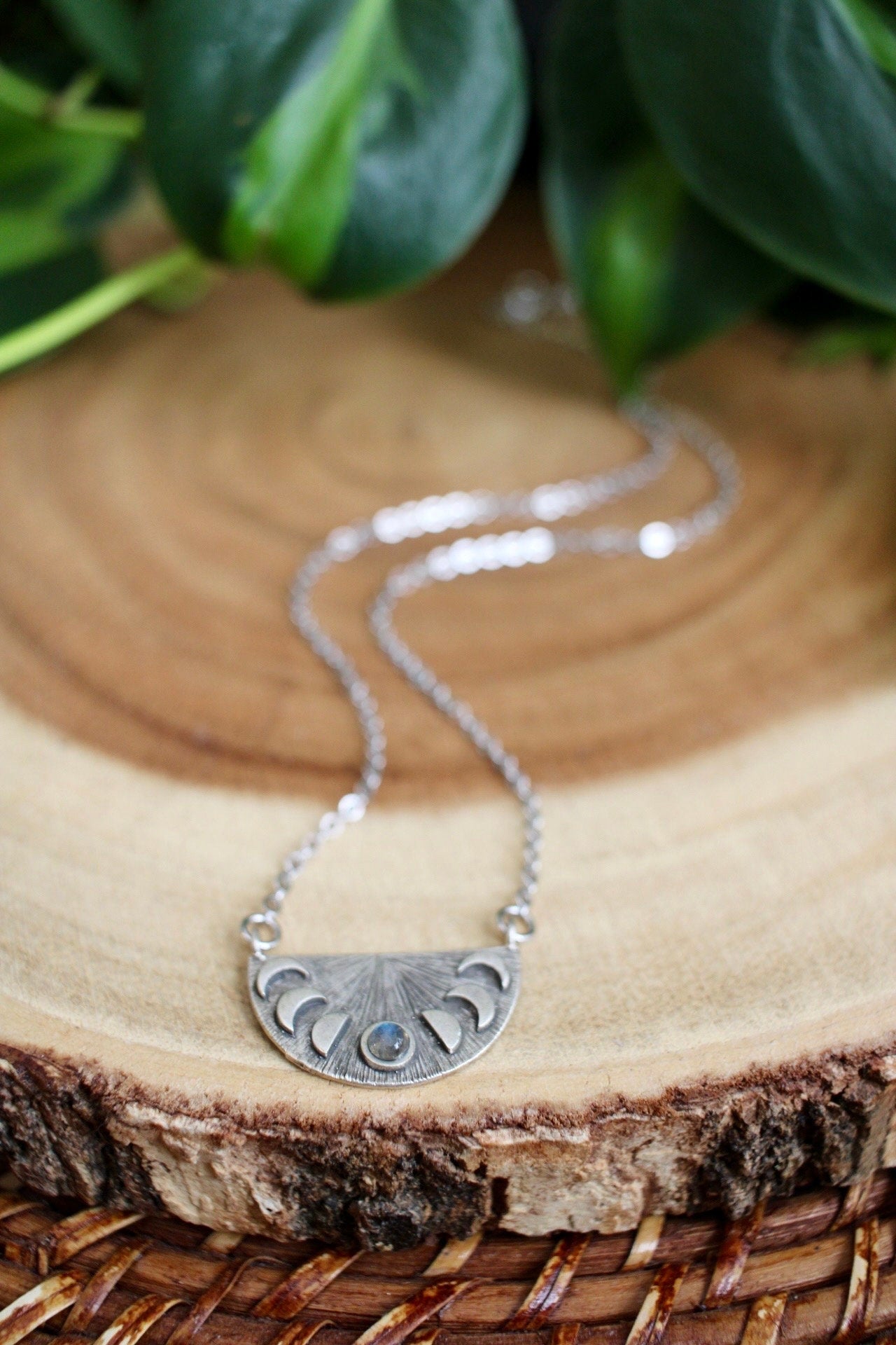 Labradorite Moon Phase Necklace