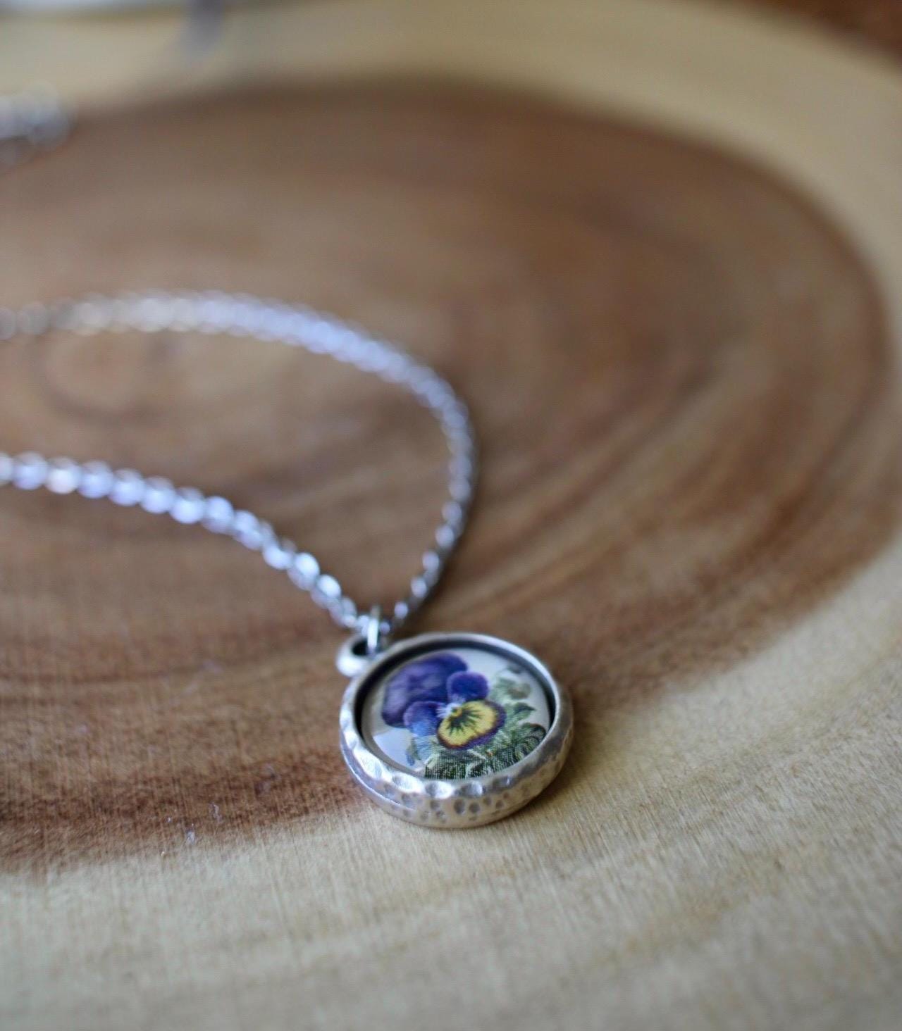 Pansy Pendant Necklace