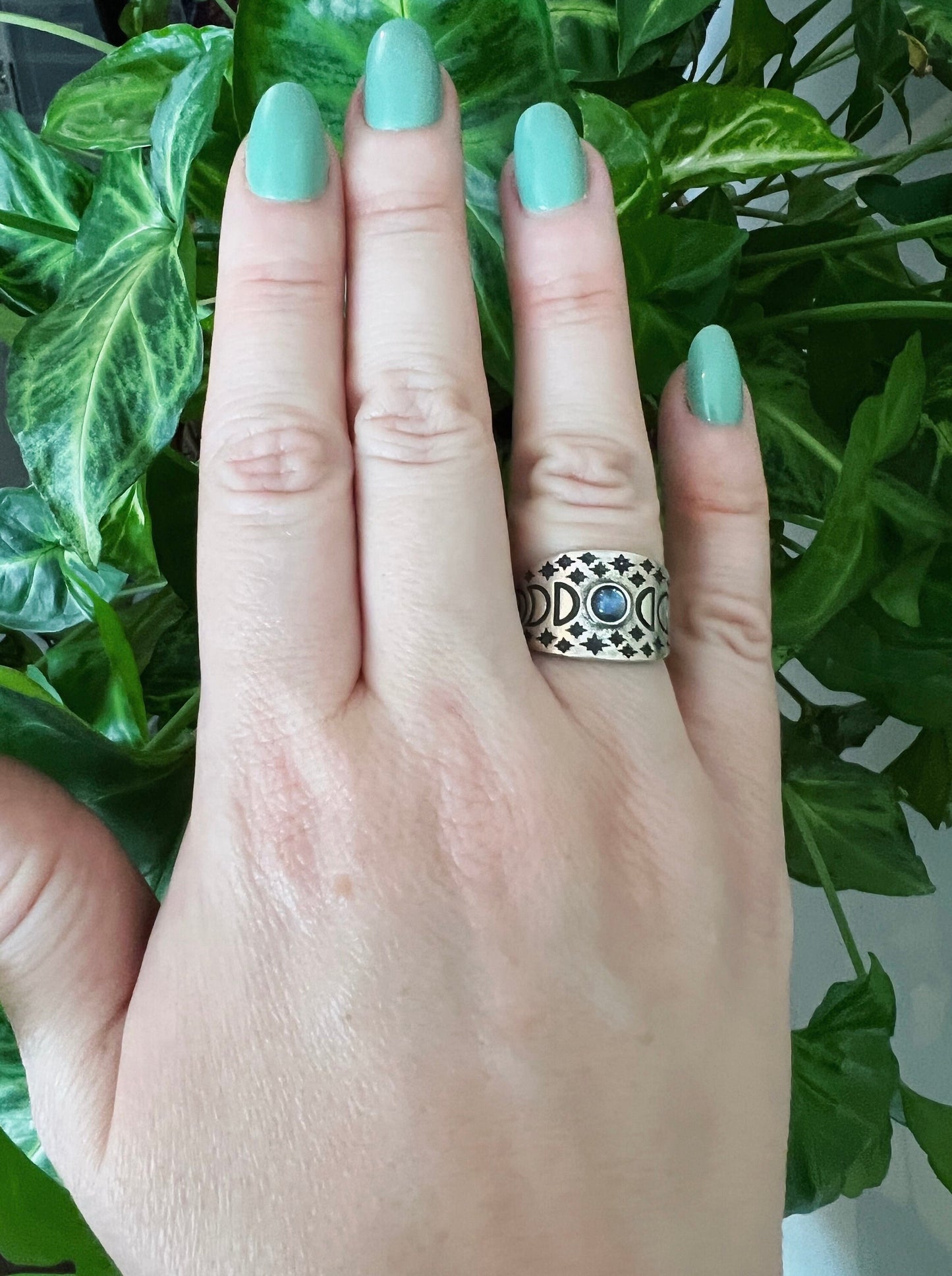 Moonstone Moon Phases Ring