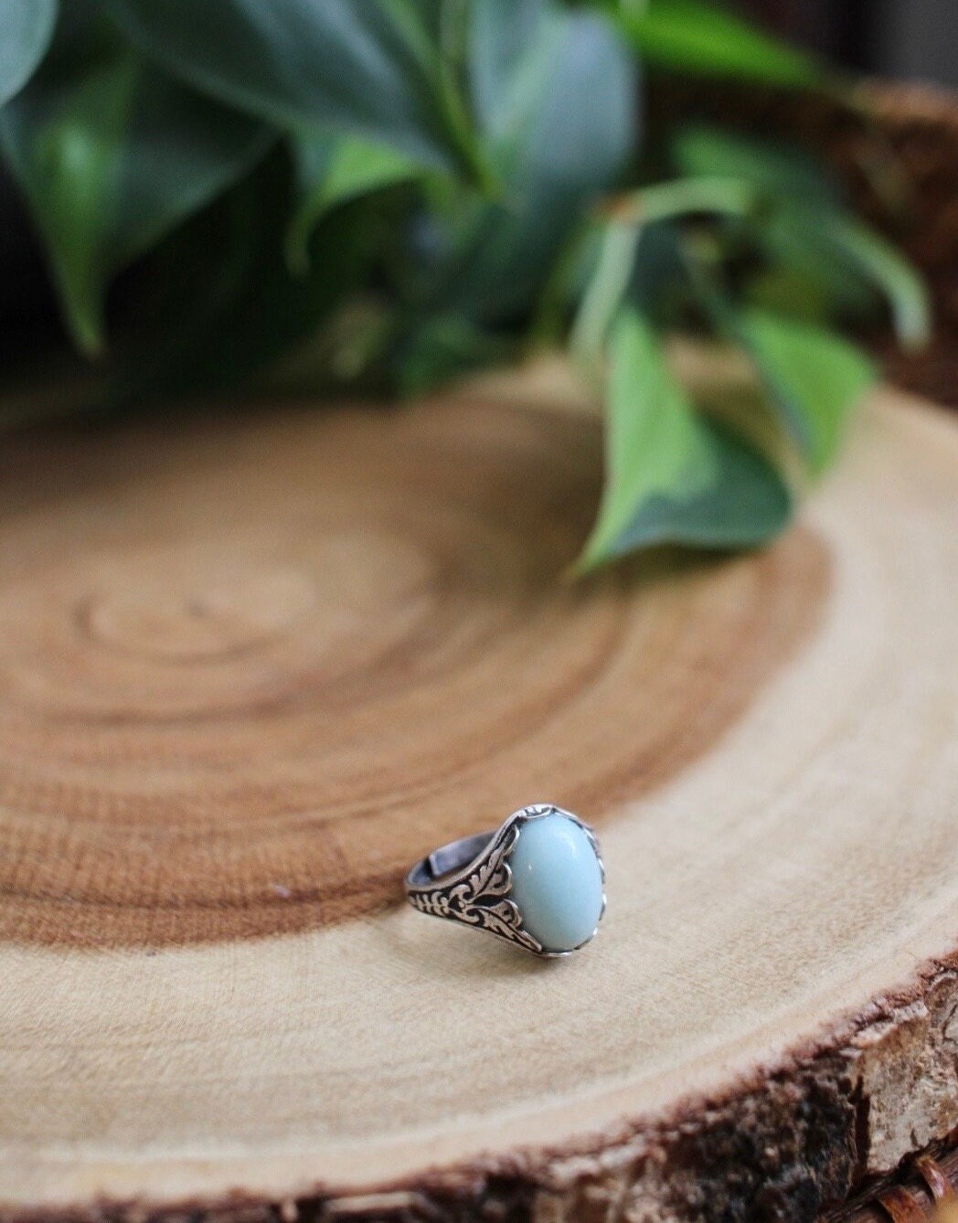 Amazonite Adjustable Gemstone Ring