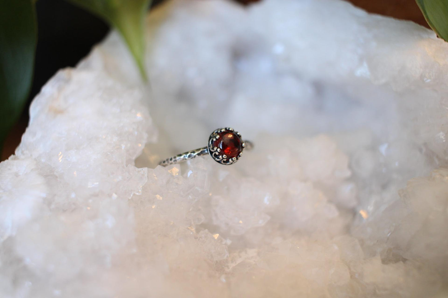 Garnet Dainty Ring