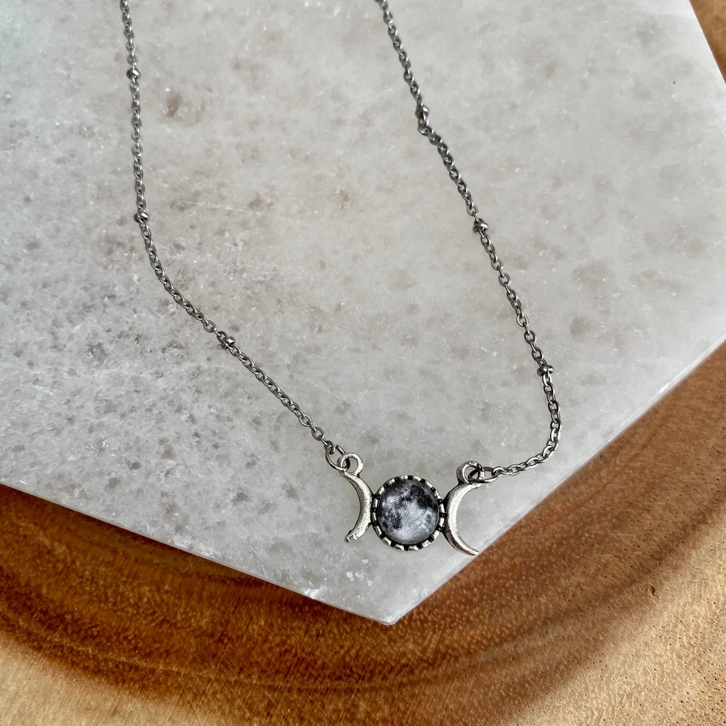 Dainty Triple Moon Necklace