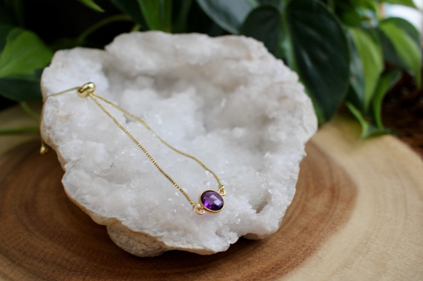 Gold Amethyst Bracelet