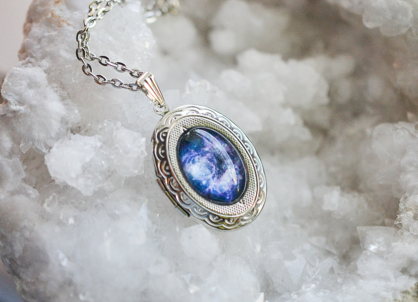 Galaxy Photo Locket Necklace