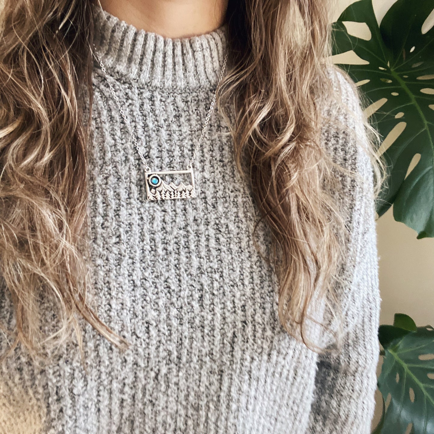 Mountain Pine Tree Labradorite Necklace