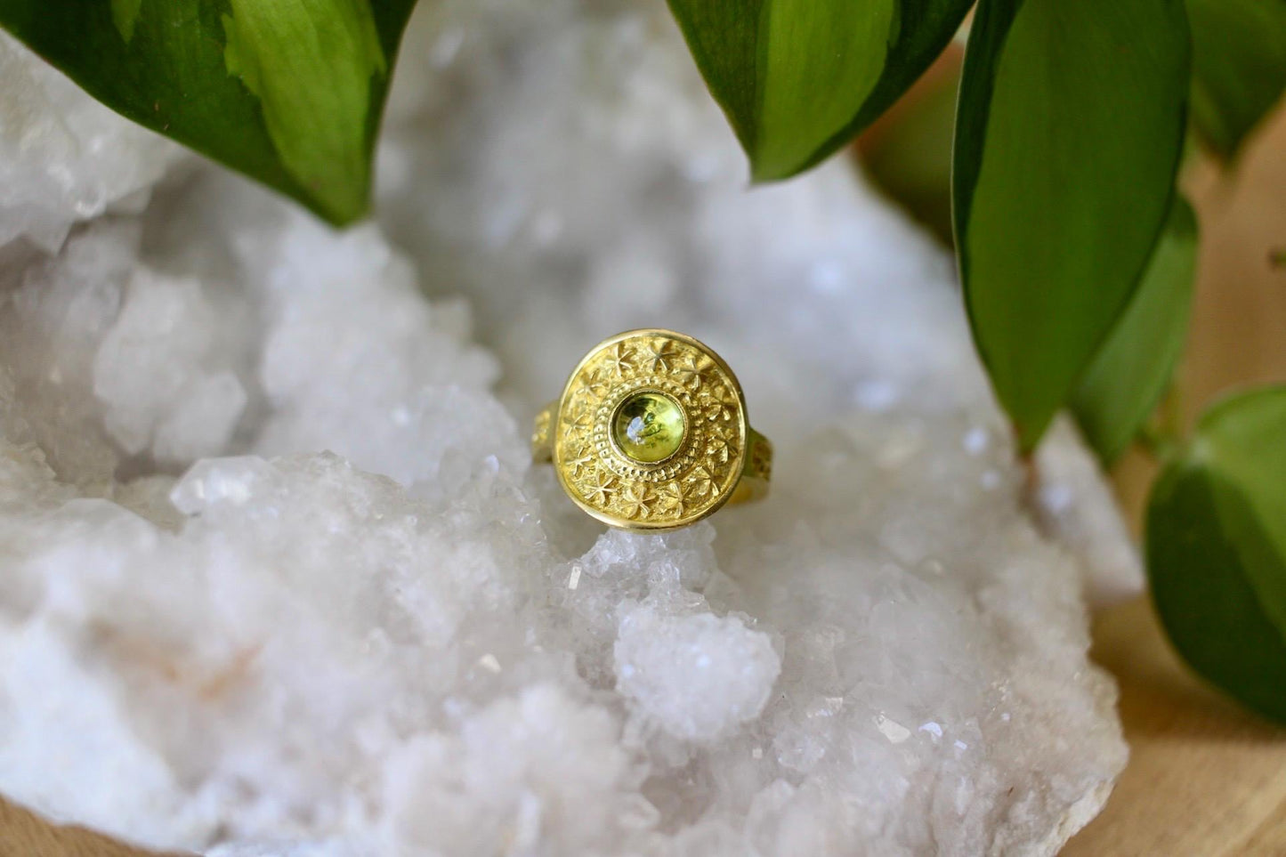 Peridot Statement Ring