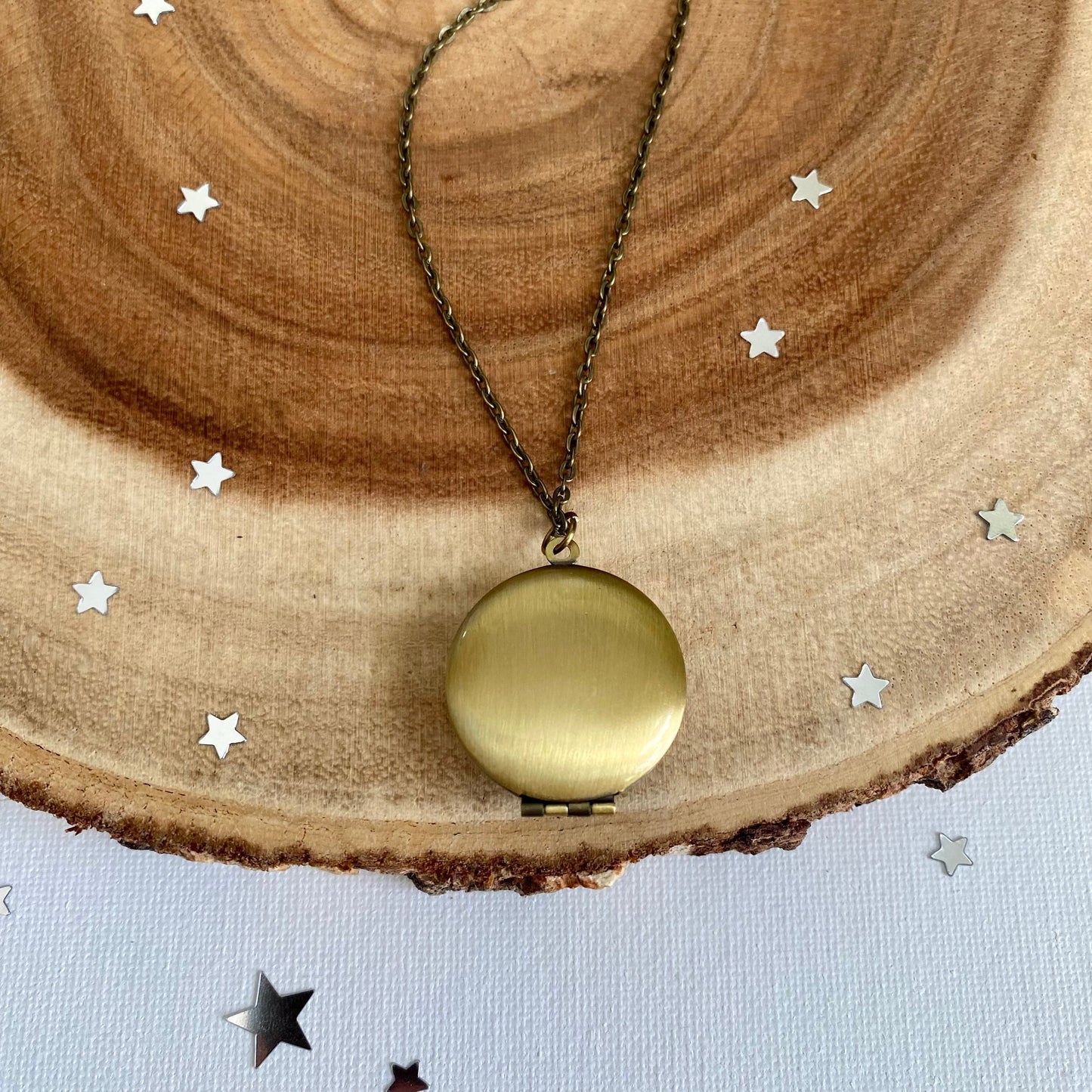 Full Moon Locket Necklace