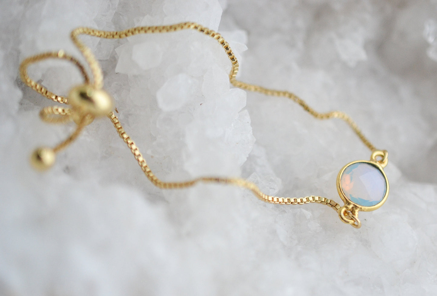 Opalite Gold Minimalist Bracelet