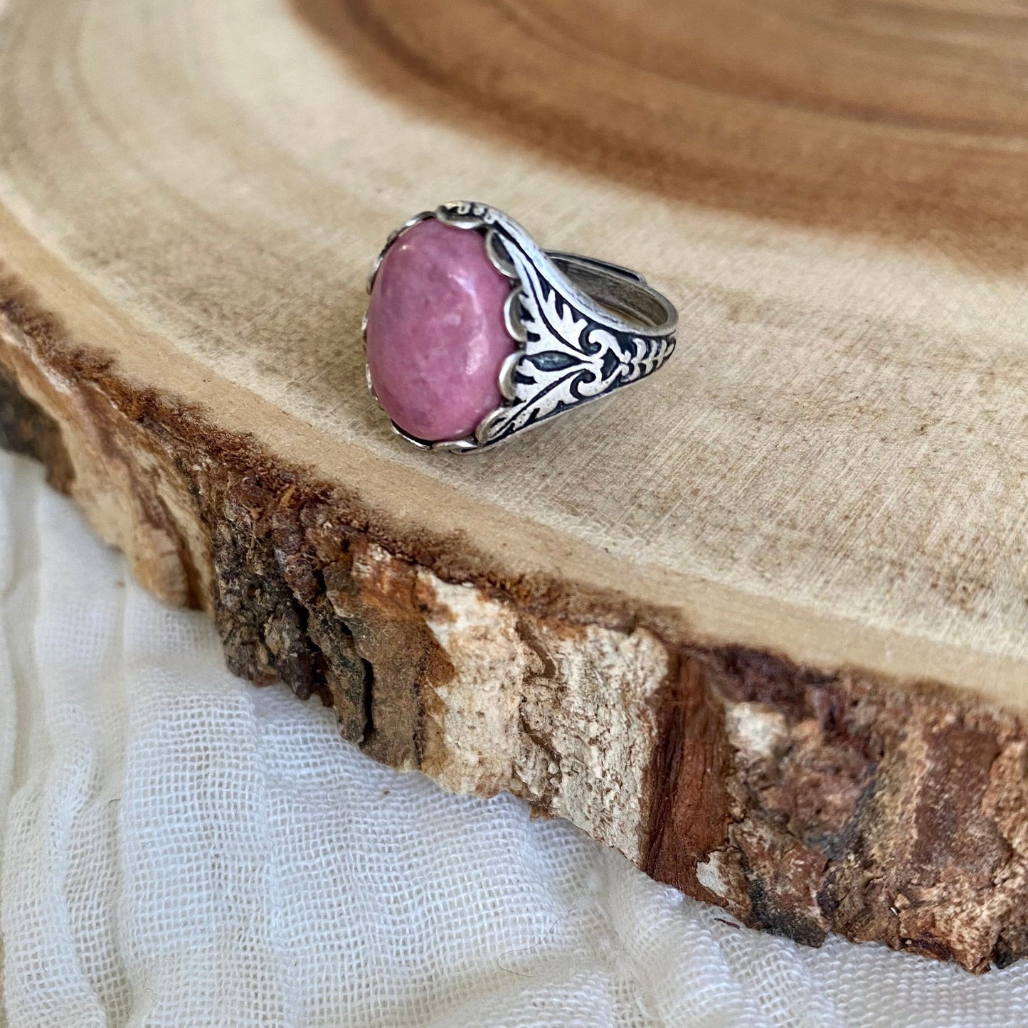 Silver Rhodonite Ring
