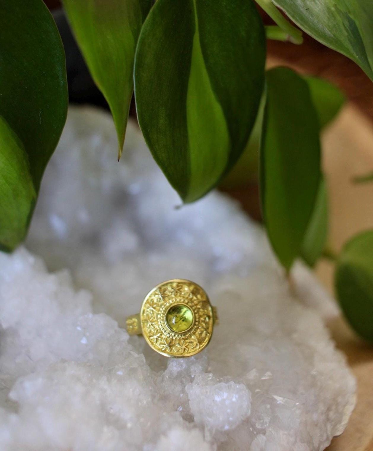 Peridot Statement Ring