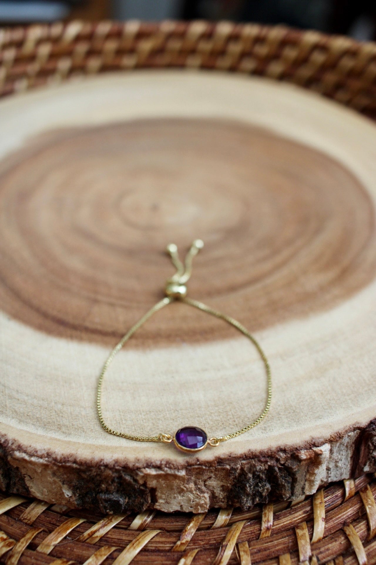 Gold Amethyst Bracelet