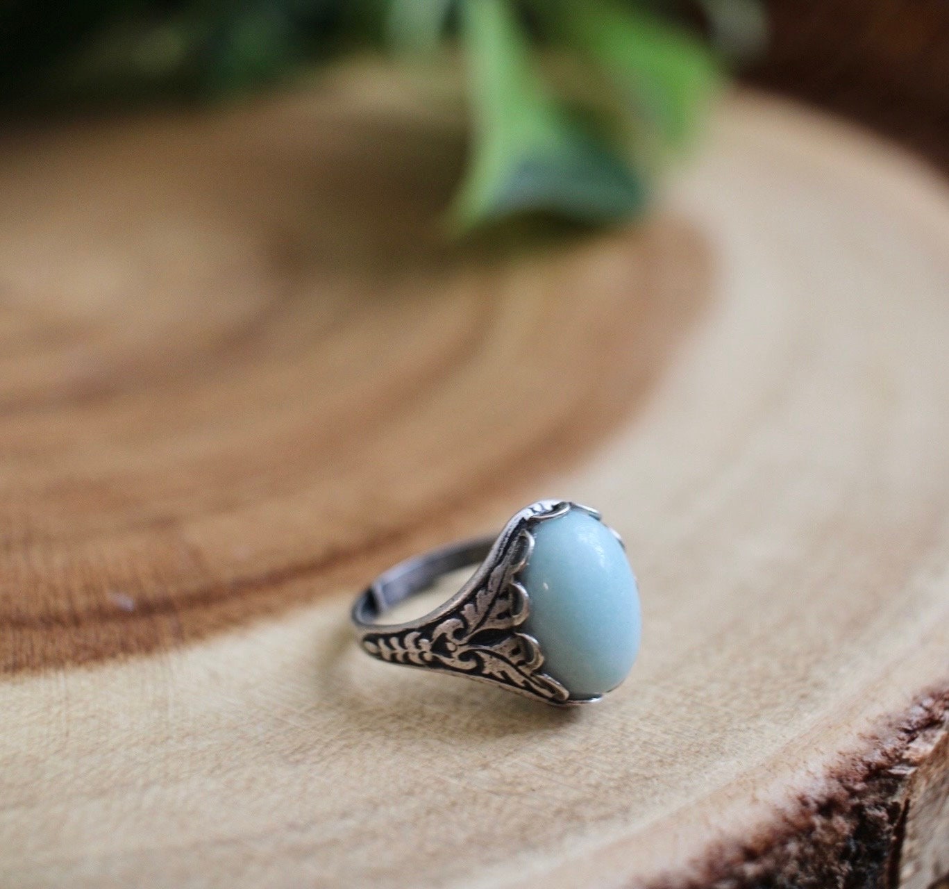 Amazonite Adjustable Gemstone Ring