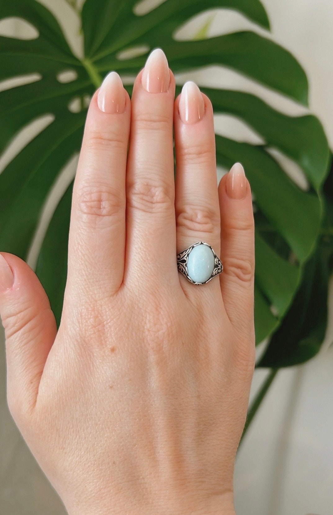 Amazonite Adjustable Gemstone Ring