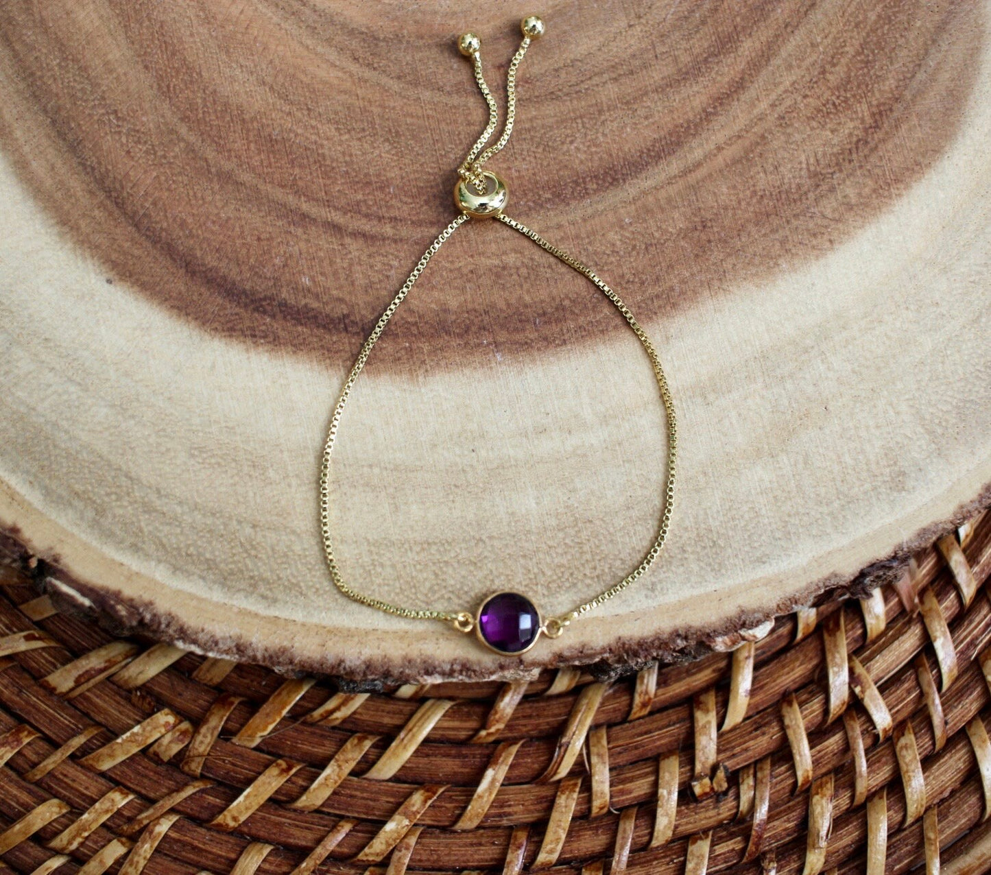 Gold Amethyst Bracelet